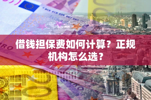 北京借钱担保费如何计算？正规机构怎么选？
