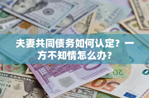 北京夫妻共同债务如何认定？一方不知情怎么办？