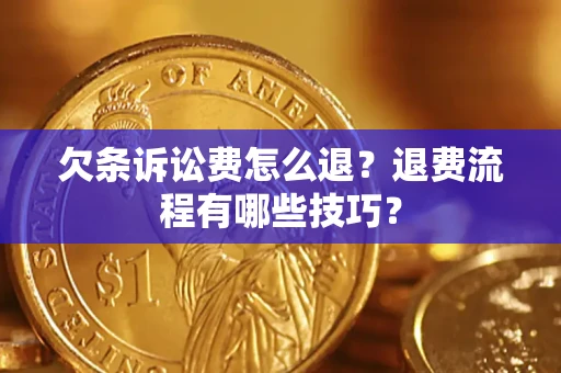 北京欠条诉讼费怎么退？退费流程有哪些技巧？