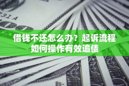 北京借钱不还怎么办？起诉流程如何操作有效追债