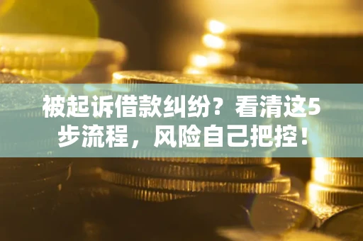 北京被起诉借款纠纷？看清这5步流程，风险自己把控！
